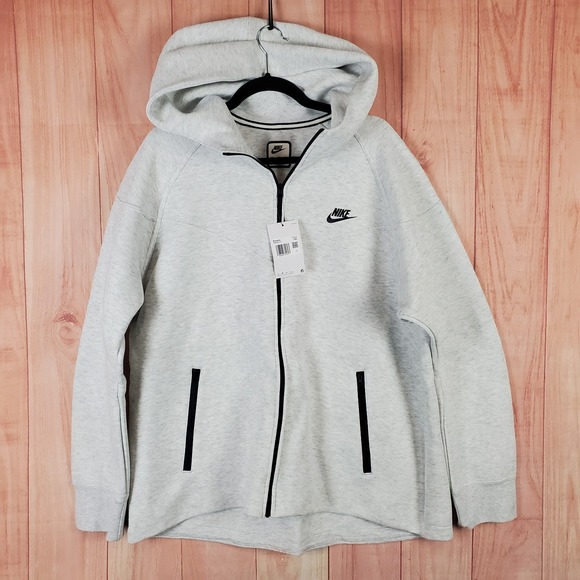 Nike Tops - Nike Sportswear Tech Fleece Windrunner Womens Hoodie 2XL Gray Heather Full-Zip
